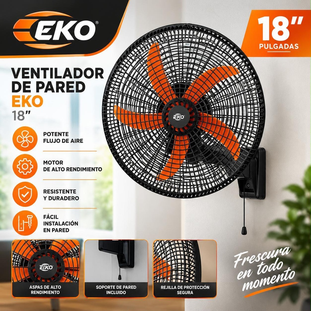 VENTILADOR DE PARED 18'' EKO