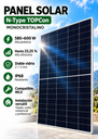 Panel Solar N-Type TOPCon 580 W Bi-Facial